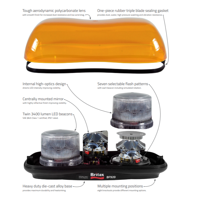 BRITAX BF920 SERIES LED TWIN BEACON – Von Pace Group