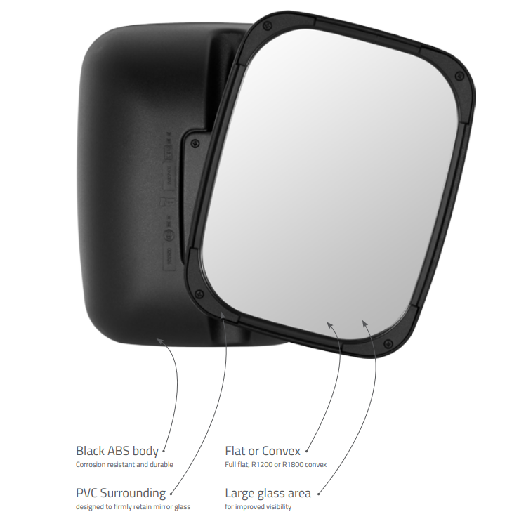 britax mirror catalogue BRITAX MIRROR HEADS - BLACK ABS - MIRROR