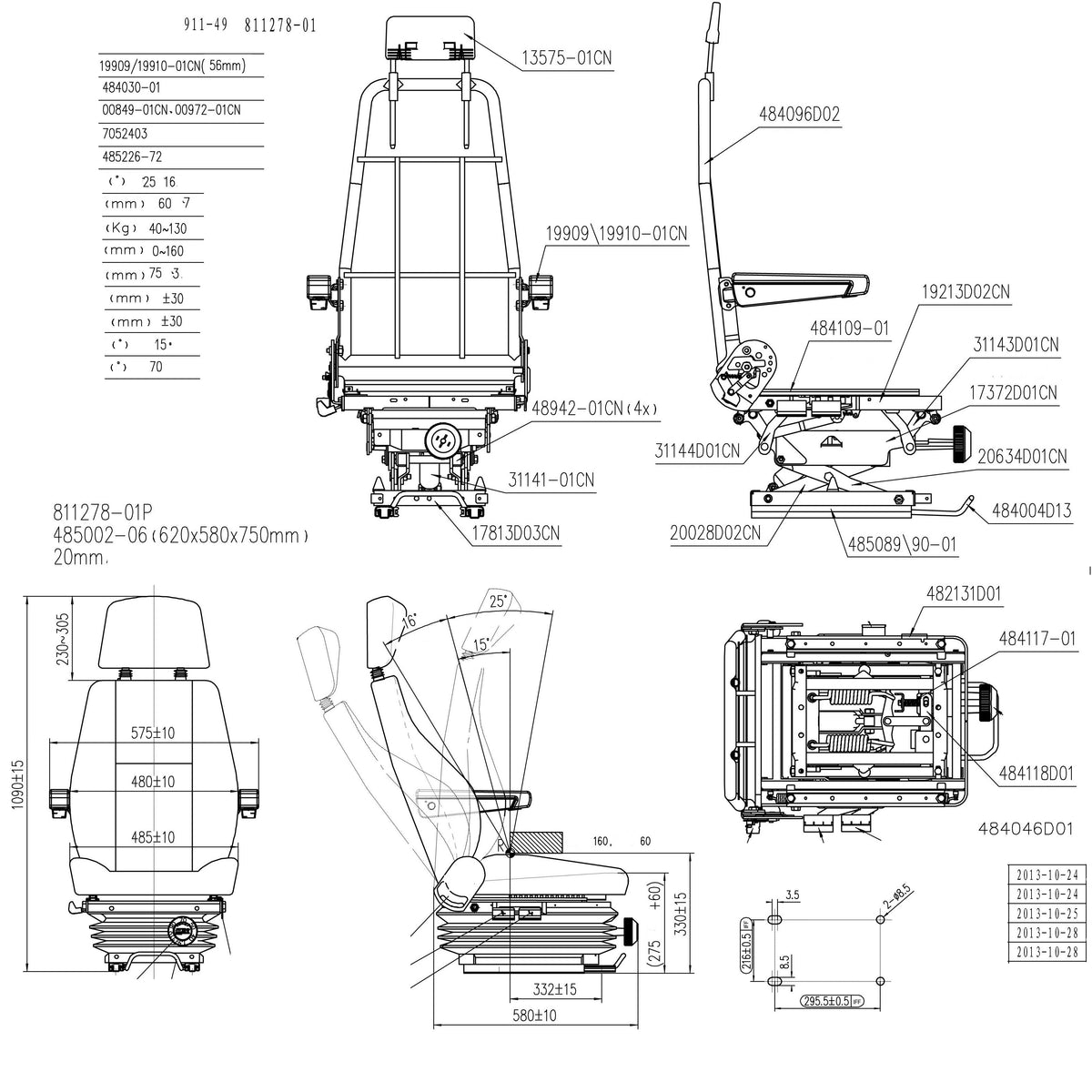 TRUCK MECHANICAL SEAT TO SUIT MEDIUM RIGID TRUCK TS 005 – Von Pace Group