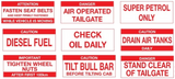 120MM X 50MM - NON-REFLECTIVE ADVISORY STICKERS