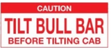 120MM X 50MM - NON-REFLECTIVE ADVISORY STICKERS