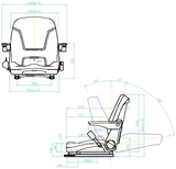 UNIVERSAL FORKLIFT SEAT TS 011