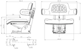 UNIVERSAL TRACTOR SEAT TS 016