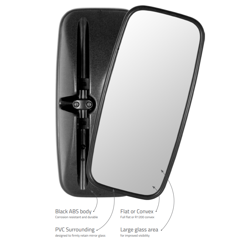 britax mirror glass BRITAX MIRROR HEADS - BLACK ABS