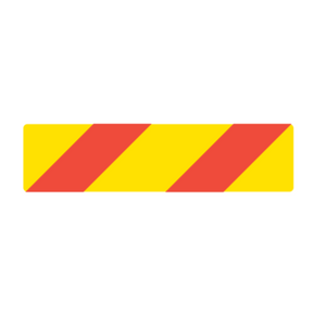 400MM X 100MM - LEFT OR RIGHT - CLASS 1 MATERIAL - STICKER/ ALUMINIUM