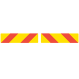 400MM X 100MM - LEFT OR RIGHT - CLASS 1 MATERIAL - STICKER/ ALUMINIUM