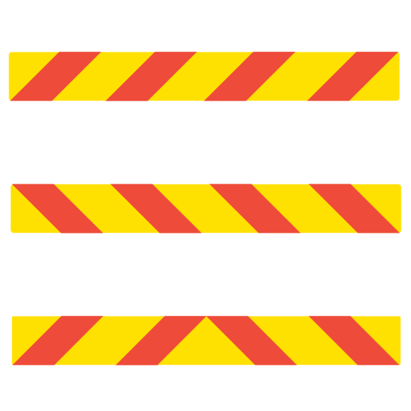 800MM X 100MM - LEFT, RIGHT OR CENTER - CLASS 1 MATERIAL - STICKER/ ALUMINIUM