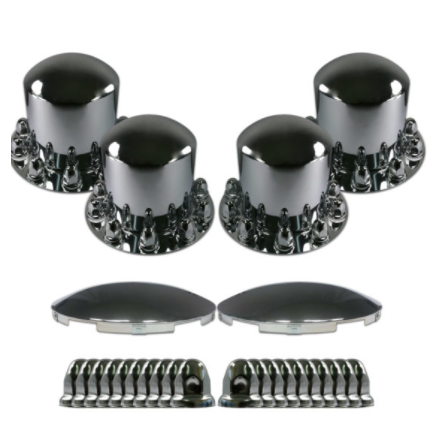 CHROME AXLE COVER KIT 285MM PCD (2 PIECES)