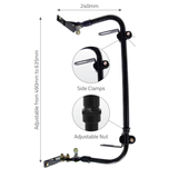 BRITAX MIRROR HEADS - BRACKET ONLY - BLACK STEEL ADJUSTABLE - TO SUIT WEST COAST STYLE TRUCKS