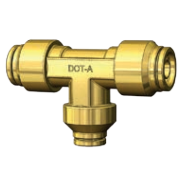 DOT PUSH FITTING- UNEQUAL UNION TEE - METRIC TUBE BP MDQ79DOT