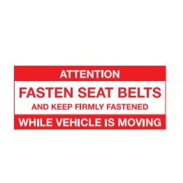 120MM X 50MM - NON-REFLECTIVE ADVISORY STICKERS
