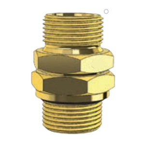 BRASS FITTING - HEX NIPPLE - METRIC