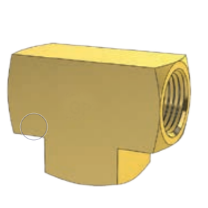 BRASS FITTING - FEMALE TEE - METRIC