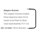 BRITAX MIRROR HEADS - BLACK ABS - TO SUIT JAPANESE STYLE TRUCKS 15” (380mm)