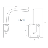 BRITAX MIRROR HEADS -GALVANISED POWDER COATED STEEL BRACKETS FOR GENERAL PURPOSE USE