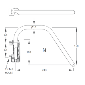 BRITAX MIRROR HEADS -GALVANISED POWDER COATED STEEL BRACKETS FOR GENERAL PURPOSE USE
