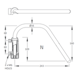 BRITAX MIRROR HEADS -GALVANISED POWDER COATED STEEL BRACKETS FOR GENERAL PURPOSE USE