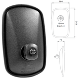 BRITAX MIRROR HEADS - BLACK ABS - MIRROR - TO SUIT RANGE OF VEHICLES