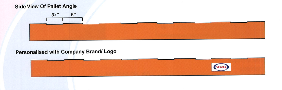 CUSTOMISED HEAVY DUTY PLASTIC PALLET LOAD ANGLES - PERSONALISED WITH ...