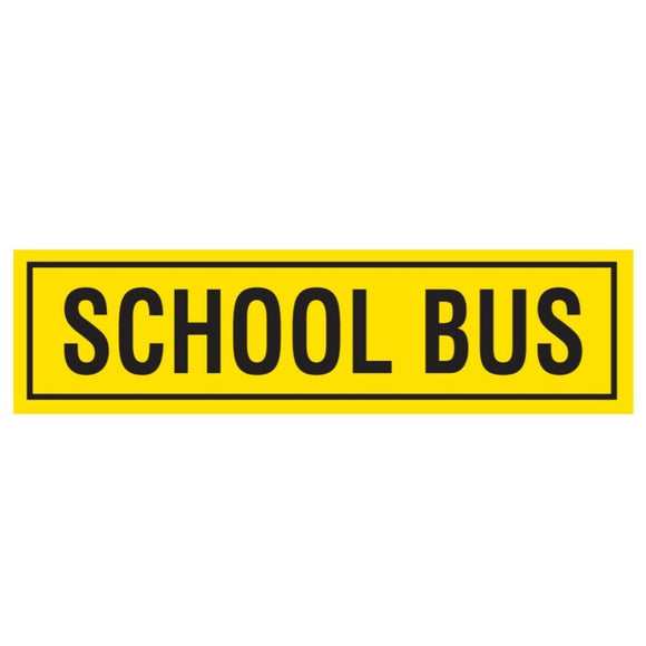 1200MM X 300MM - SCHOOL BUS - CLASS 2 MATERIAL - STICKER