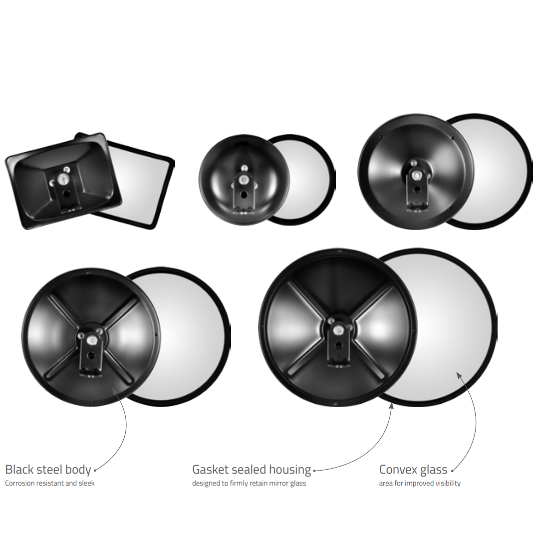 BRITAX MIRROR HEADS BLACK STEEL SPOTTER MIRRORS TO SUIT WEST COAST Von Pace Group