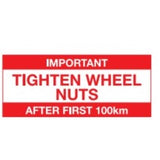 120MM X 50MM - NON-REFLECTIVE ADVISORY STICKERS