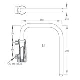 BRITAX MIRROR HEADS -GALVANISED POWDER COATED STEEL BRACKETS FOR GENERAL PURPOSE USE