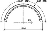 630MM WIDE DUAL WHEEL TRUCK MUDGUARDS